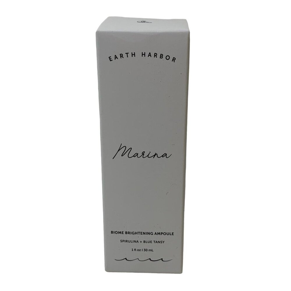 Earth Harbor Marina Biome Brightening Ampoule Spirulina Blue Tansy 1 Fl Oz NEW